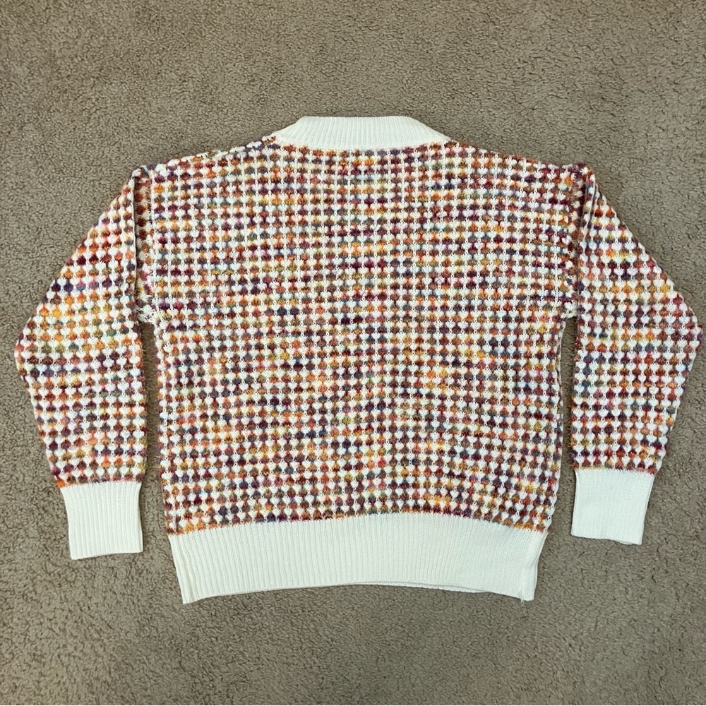 Multicolor Patterned Crew Neck Sweater - image 3